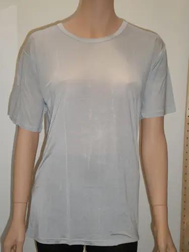 Silk tshirt, unisex 100% silk Light Grey