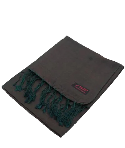 Pashmina tørklæde 70% cashmere-30% silke støvet grøn