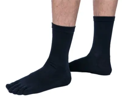 Silk fivefingertoe socks, 100% silk