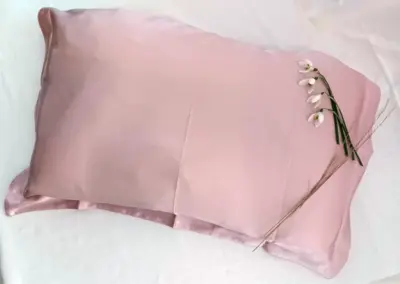 pink silk pillowcase str. 45x60m, 19momme mulberry silk