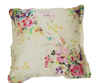 Silk pillowcases with Summer flowers in beautiful colors, 19momme 100% mulberry silk