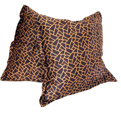 Silk cushion covers square graphics in the color purple and gold, 19 momme 100% mulberry silk
