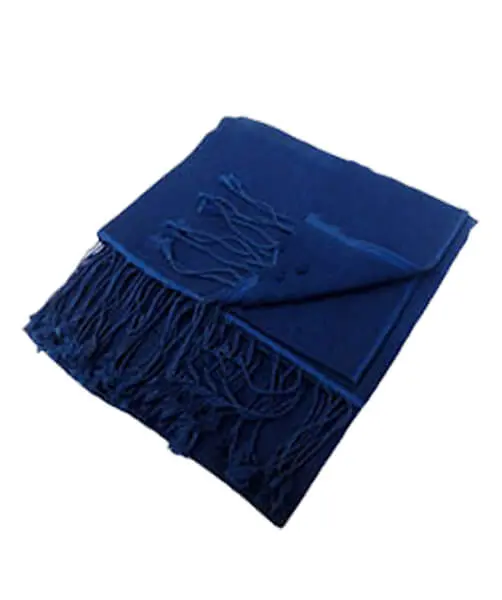 Pashmina tørklæde 70% cashmere-30% silke kongeblå