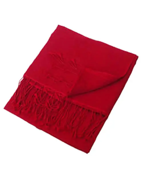 Pashmina tørklæde 70% cashmere-30% silke rød