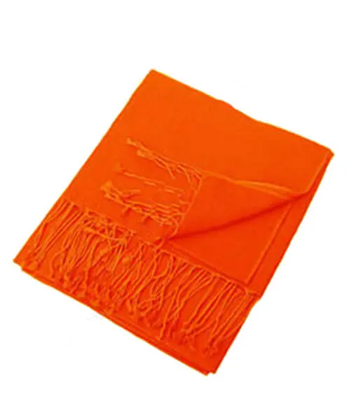 Pashmina tørklæde 70% cashmere-30% silke Orange