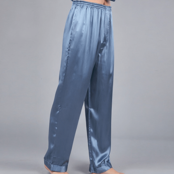Silke Pyjamas DueBlå, 19momme 100% Mulberry silke