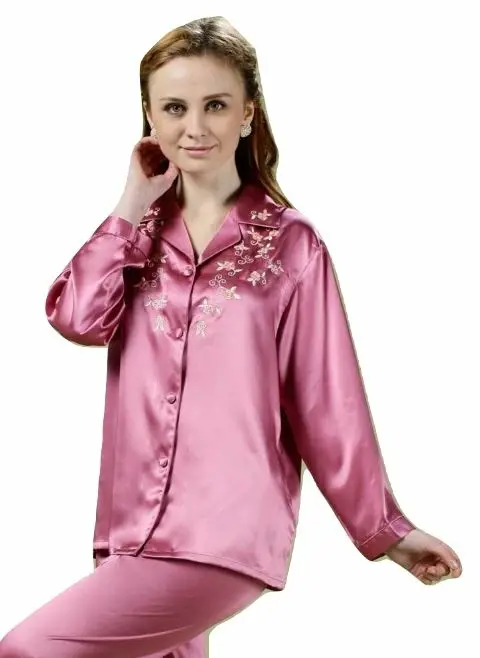 Silke pyjamas pink , 16momme 100% silke