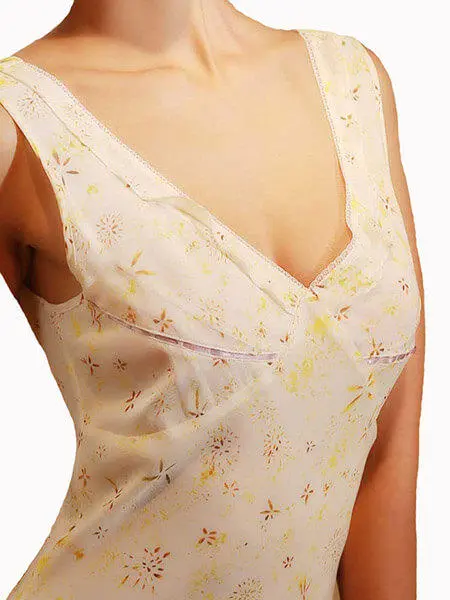 Silk nightgown sleeveless 19momme silk, 100% silk