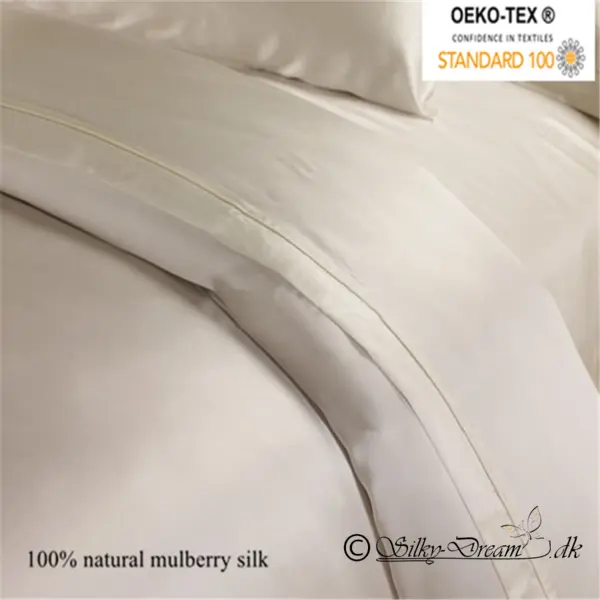 Silke sengesæt 22momme silke, 100% silke, Elfenben