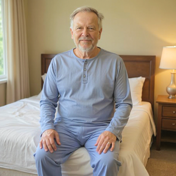 100% silke pyjamas jersey grå 160gsm