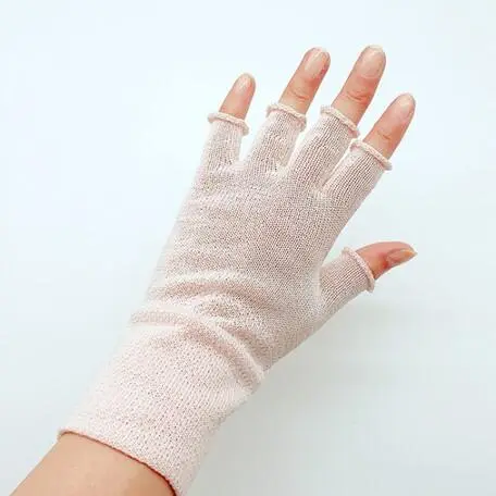 Silk fingerless gloves
