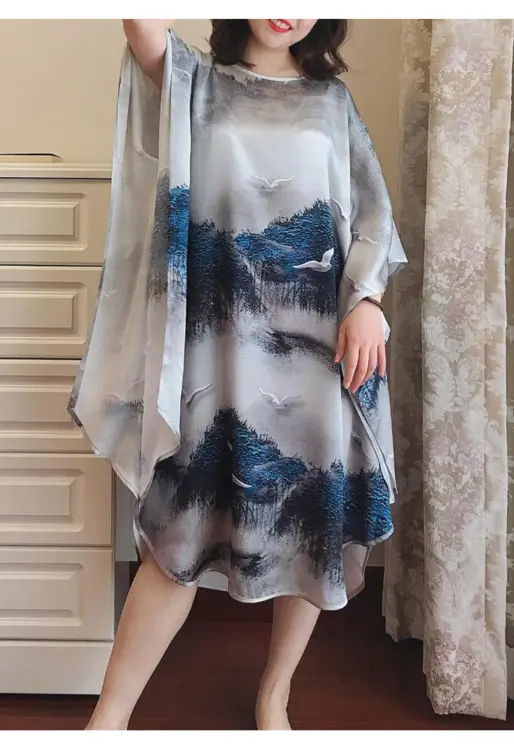 Silk Batwing Nightgown 100% silk 19momme