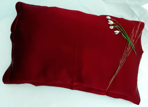 Winered silk pillowcase str. 45x60m, 19momme mulberry silk