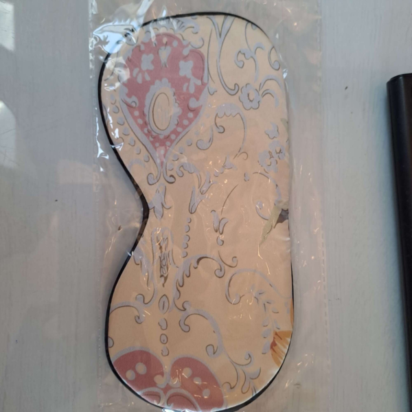 Blomstret-6 Silke SoveMaske -100% SilkeStof -100% SilkeFyld!