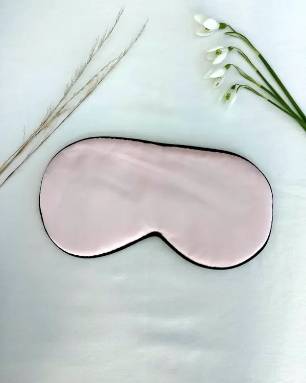 Light Pink Silk Eyemask - 100% Silk fabric & Filling!