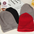 Silke Beanie Hue, 100% Mulberry Silke, farver rød, grå og sort