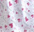 Silke natkjole pige med hjerter 100% silke