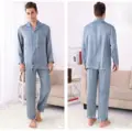 Silk Pajama Blue, high grade 19momme Silk, 100% Silk