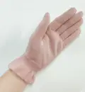 Silke Handske løs strikket 100% silke pink