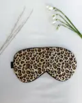 Leopard Silk Eyemask - 100% Silk fabric & Filling!