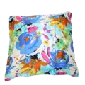 Silkepudebetræk med kunst grafik i skønne farver, 19momme 100% mulberry silke