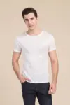 Silk tshirt unisex, 100% silk white