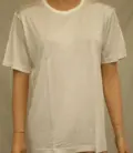 Silke tshirt unisex, 100% silke hvid