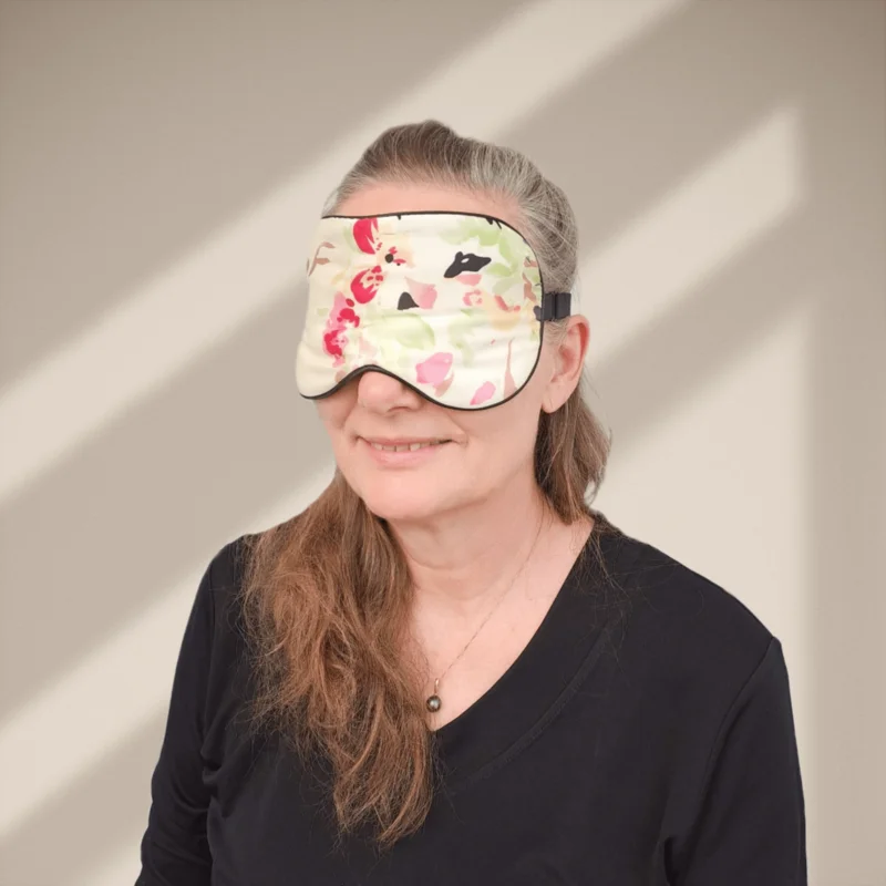 Masque de sommeil en soie Fleur Réglable