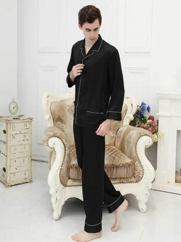 Silk Pajamas black