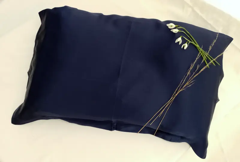 Seiden-Kissenbezüge, 45x60cm Blau