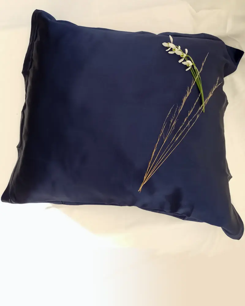 Silk pillowcase Blue